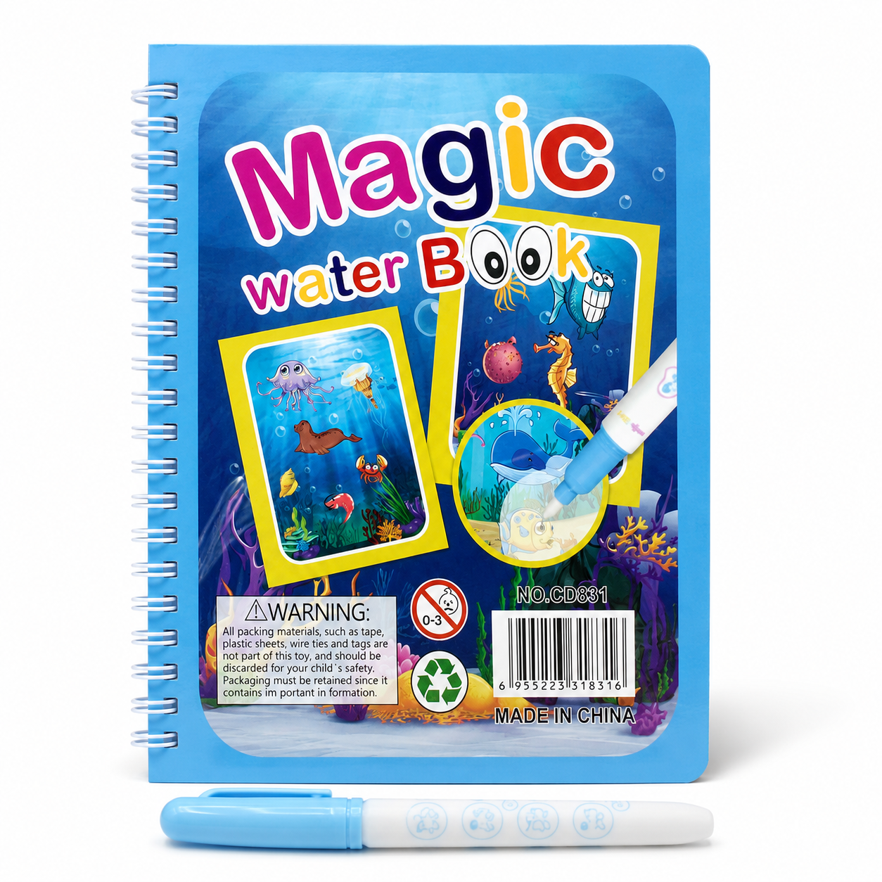 Magic Water Book – Reusable Water Coloring Book