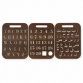 3-Piece Wooden Alphabet, Number & Urdu Stencil Set