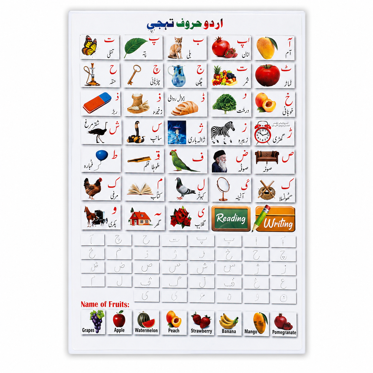 Urdu Alphabet Read & Write Learning Board