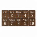 Wooden Number Learning Cards 1–10
